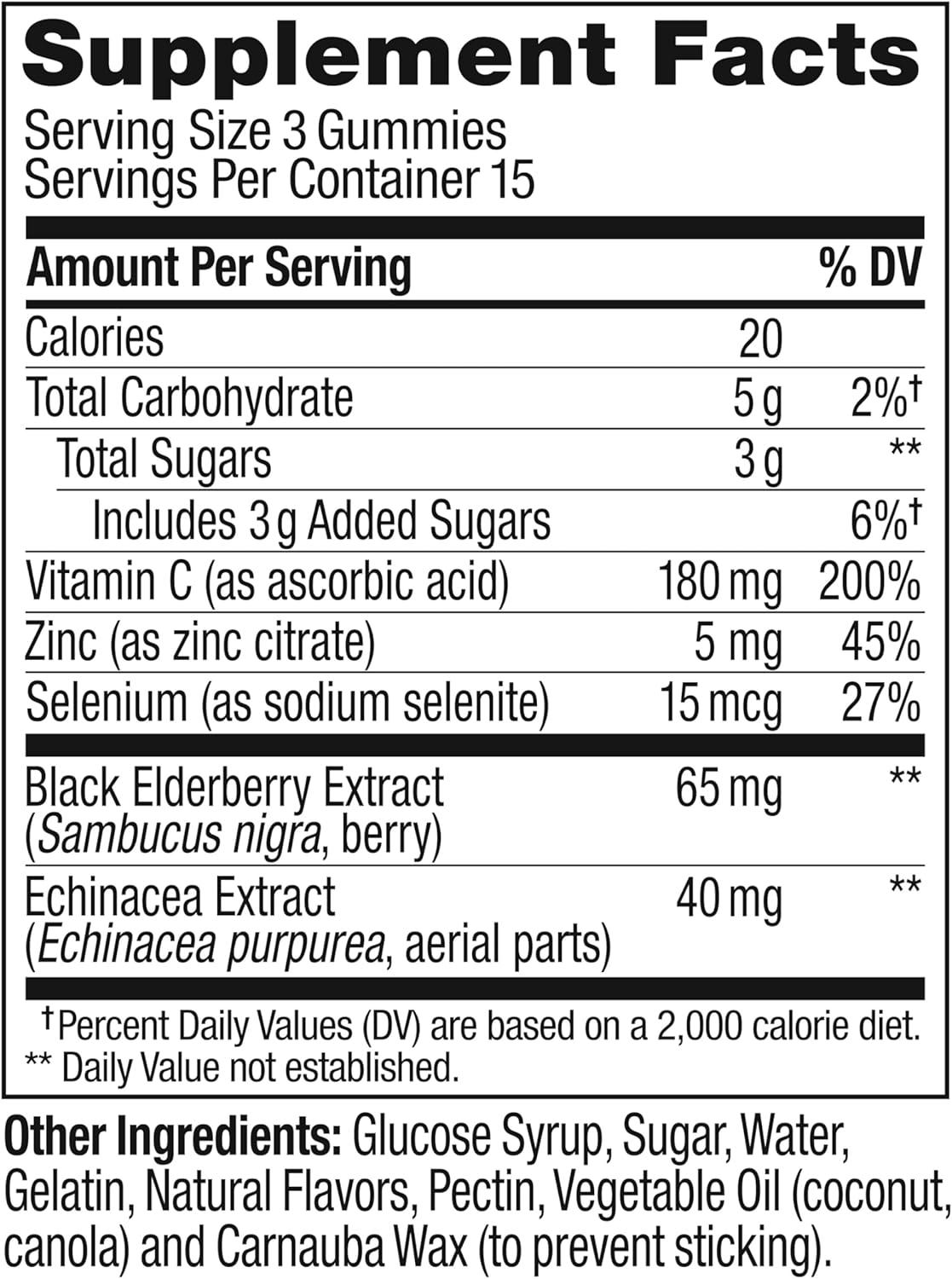 imageOLLY Active Immunity Gummy Immune Support Supplement Elderberry Zinc Vitamin C Berry Flavored 15 Day Supply 45 Count1 Count Pack of 45