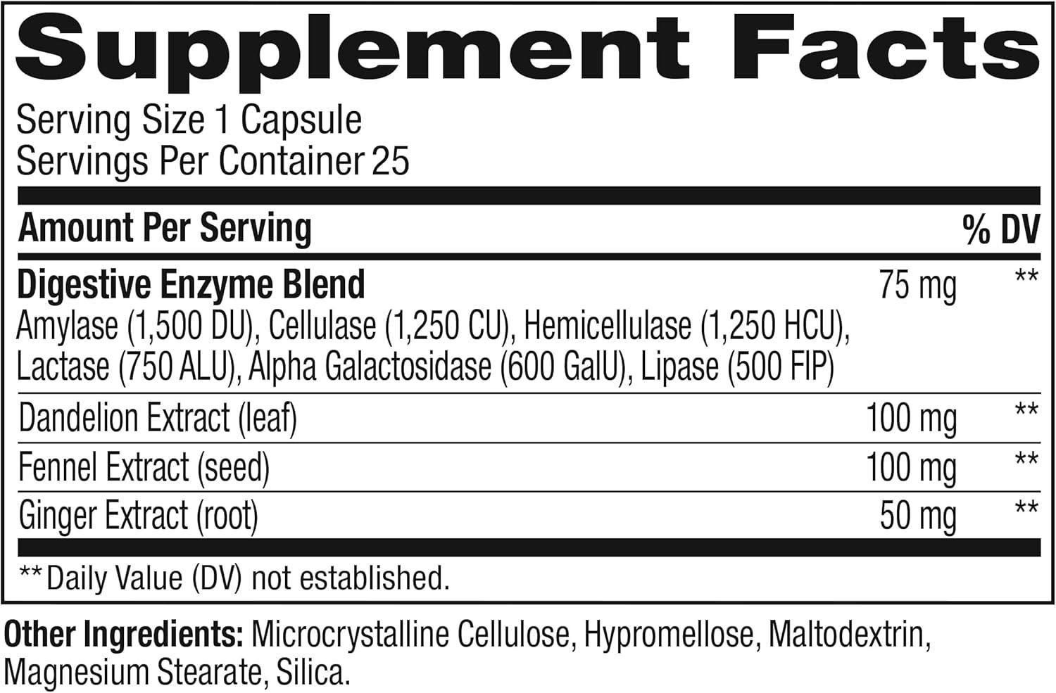imageOLLY Beat The Bloat Capsules Digestive Support Enzymes Supplement for Women 25 Count25 Count Pack of 2