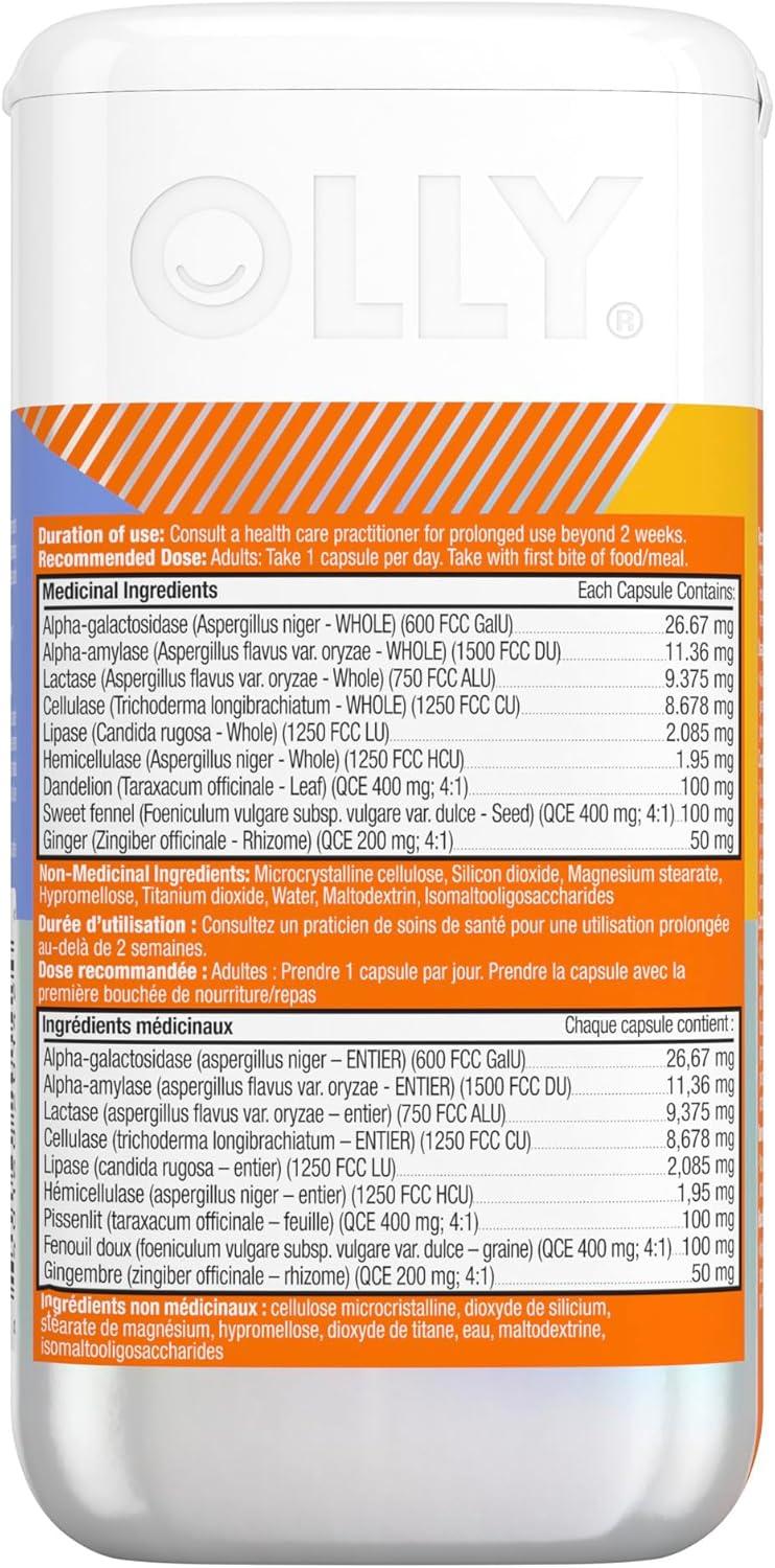 imageOLLY Beat The Bloat Capsules Digestive Support Enzymes Supplement for Women 25 Count25 Count Pack of 2