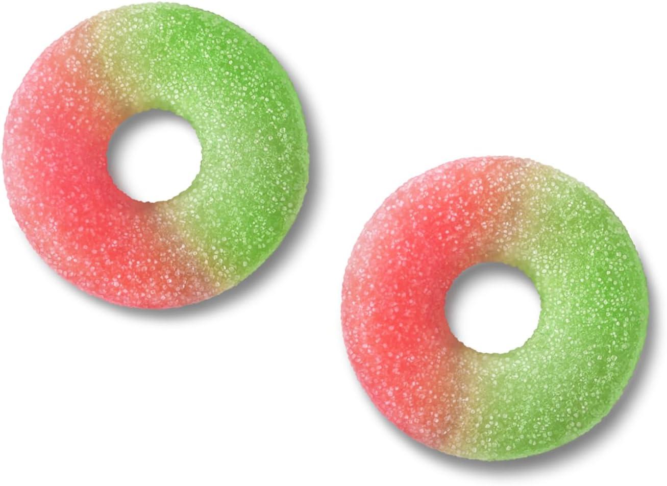 imageOLLY Fiber Gummy Rings 5g FOS Prebiotic Fiber Digestive Health Supplement Strawberry Watermelon Flavored 50 Day Supply 100 Count50 Count Pack of 2