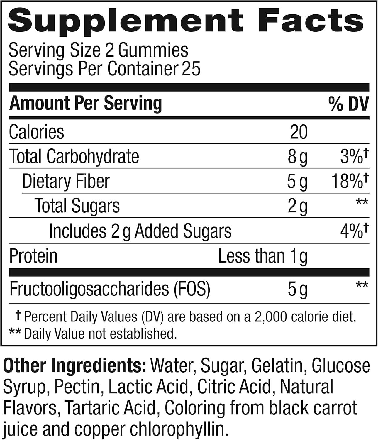 imageOLLY Fiber Gummy Rings 5g FOS Prebiotic Fiber Digestive Health Supplement Strawberry Watermelon Flavored 50 Day Supply 100 Count50 Count Pack of 2