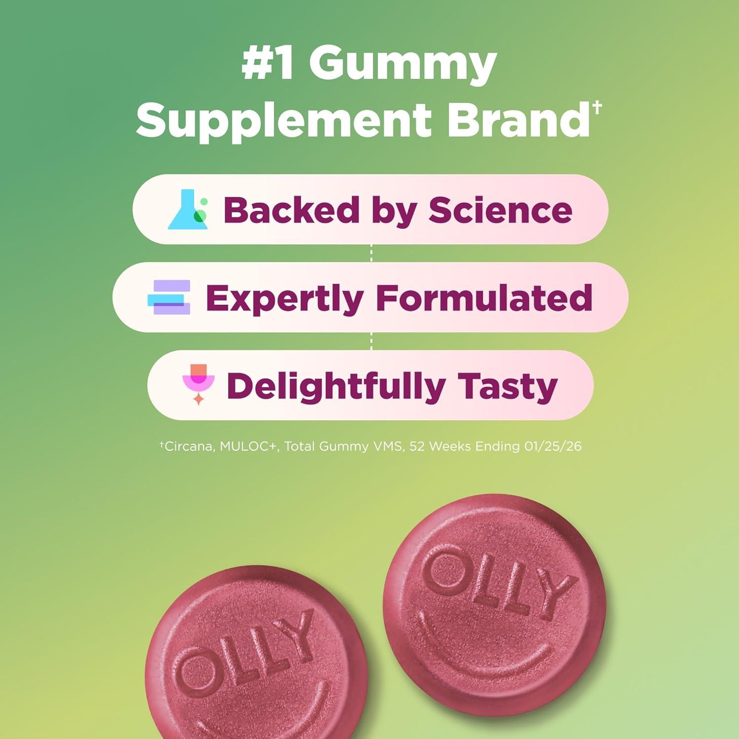 imageOLLY Heartburn Helper Gummy Supplement Fast Relief of Occasional Heartburn Tricalcium Phosphate Berry Breeze Flavored 20 Servings 40 Count