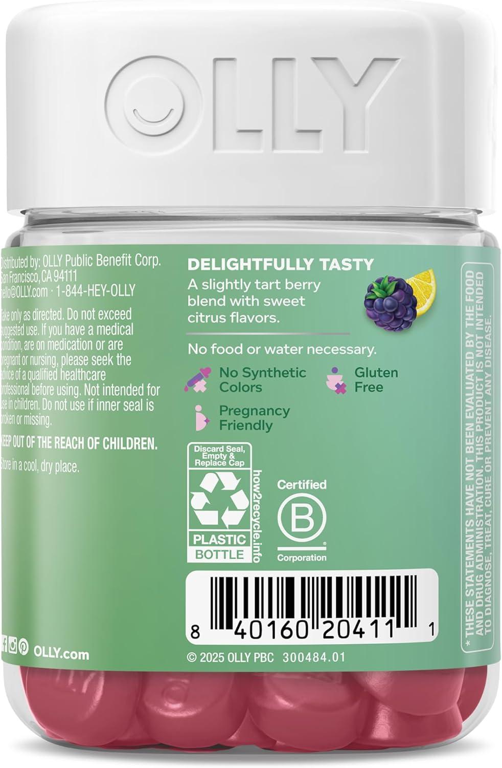 imageOLLY Heartburn Helper Gummy Supplement Fast Relief of Occasional Heartburn Tricalcium Phosphate Berry Breeze Flavored 20 Servings 40 Count
