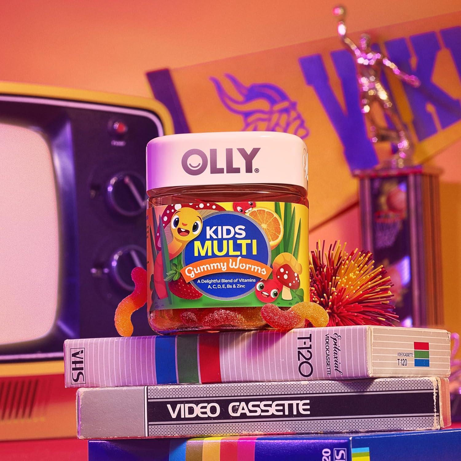 imageOLLY Kids Multivitamin Gummy Overall Health and Immune Support Vitamins and Minerals A C D E Bs and Zinc Kids Chewable Supplement Sour Fruity Punch Flavored 70 or 35 Day Supply 70 CountBottle