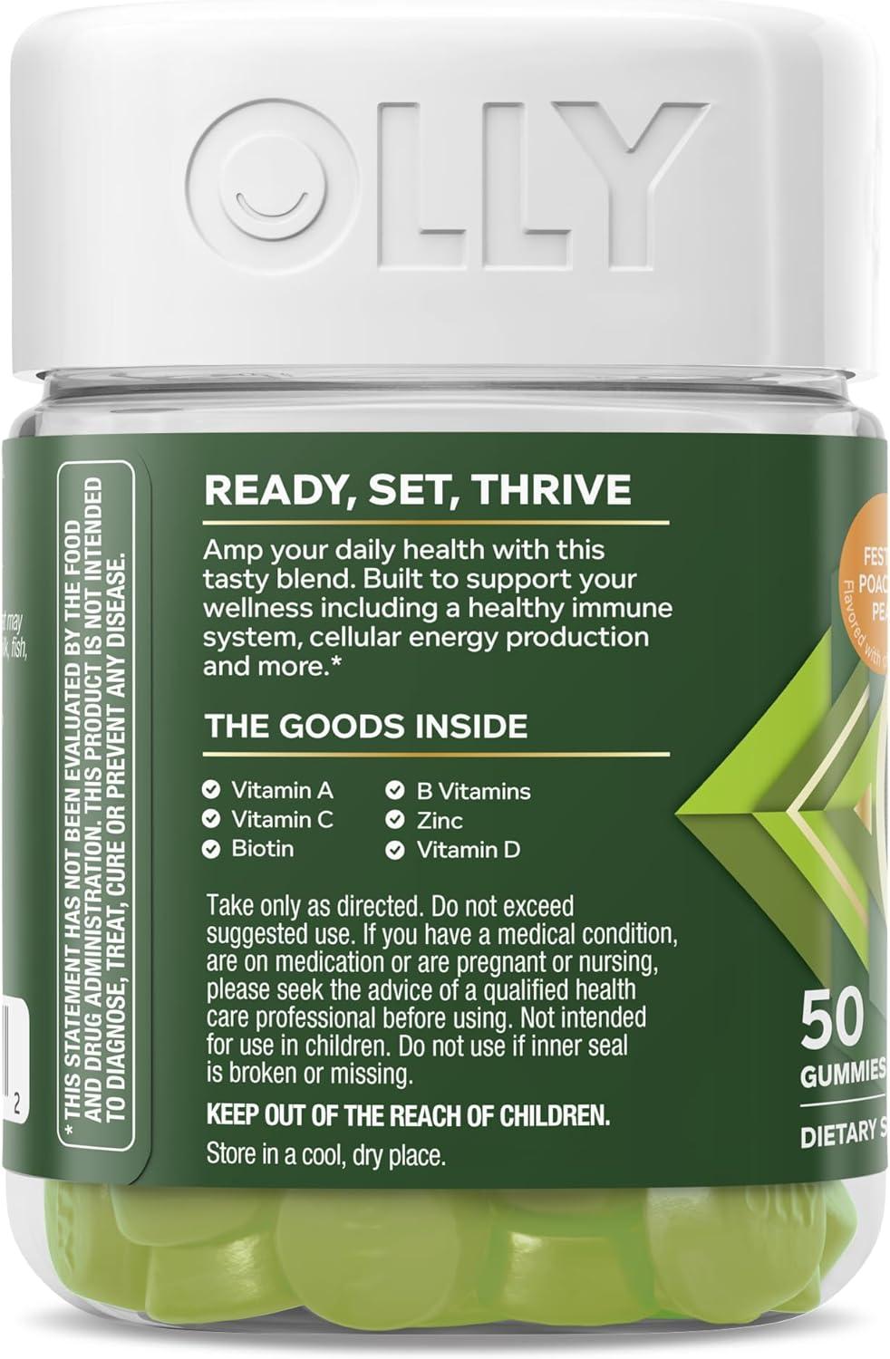 imageOLLY Mens Multi Vitamins A C D E B Zinc Limited Edition Festive Poached Cider 50ct