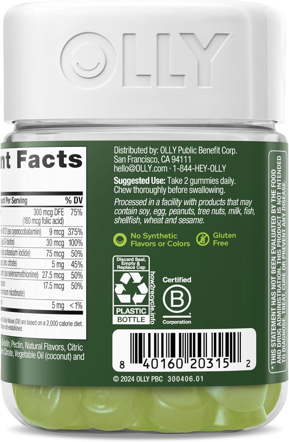 imageOLLY Mens Multi Vitamins A C D E B Zinc Limited Edition Festive Poached Cider 50ct