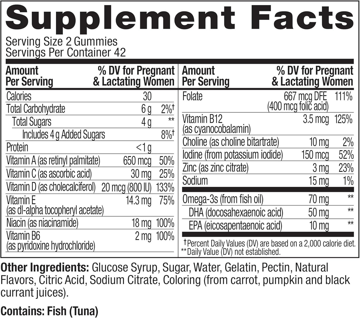 imageOLLY Prenatal Multivitamin Gummy Daily Multi Blend for Mommy amp Baby Folic Acid Omega 3 DHA Vitamins A amp D Sweet Citrus Flavored 30 Day Supply 60 Count84 Count Pack of 2