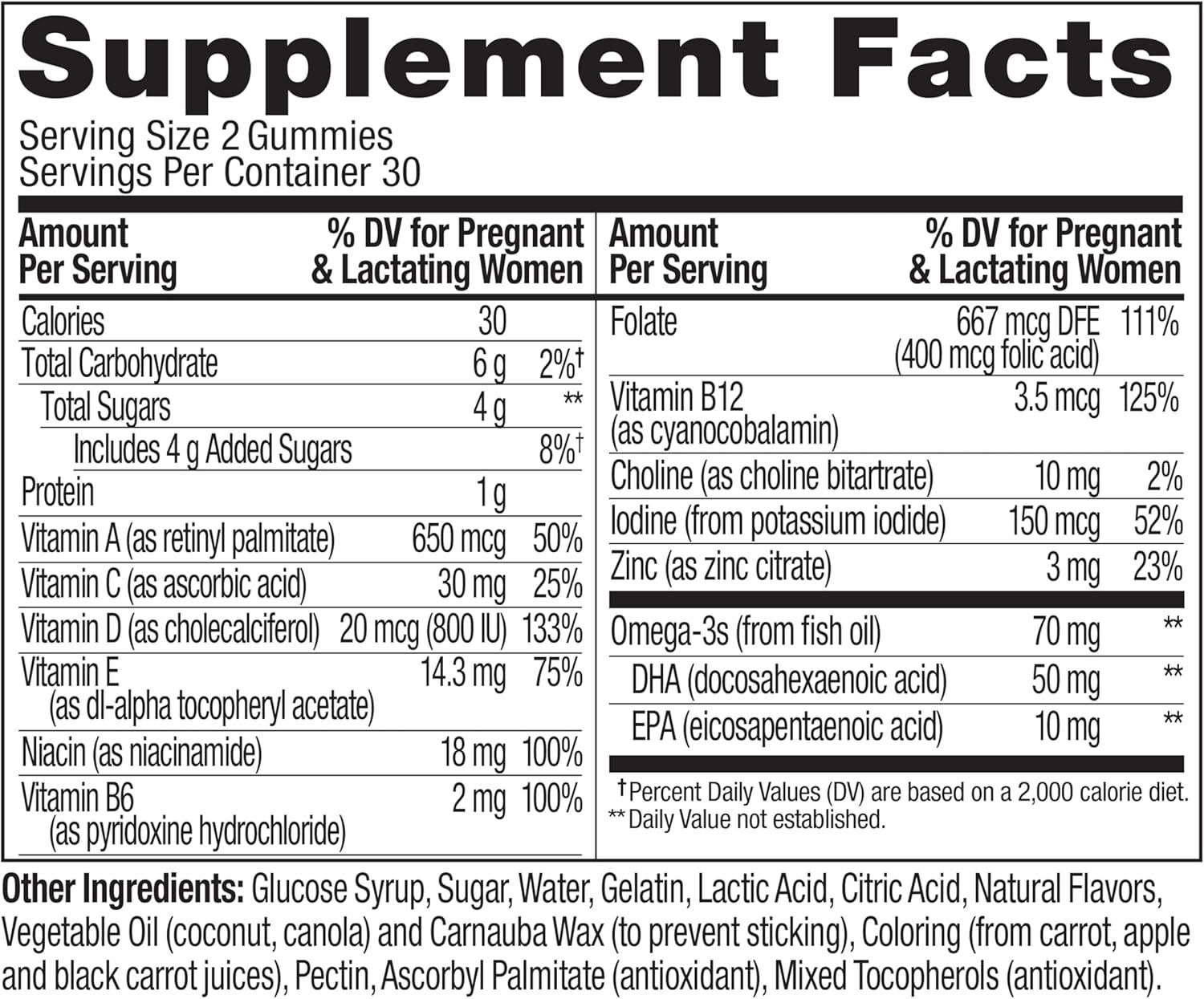 imageOLLY Prenatal Multivitamin Gummy Daily Multi Blend for Mommy amp Baby Folic Acid Omega 3 DHA Vitamins A amp D Sweet Citrus Flavored 30 Day Supply 60 Count60 Count Pack of 1