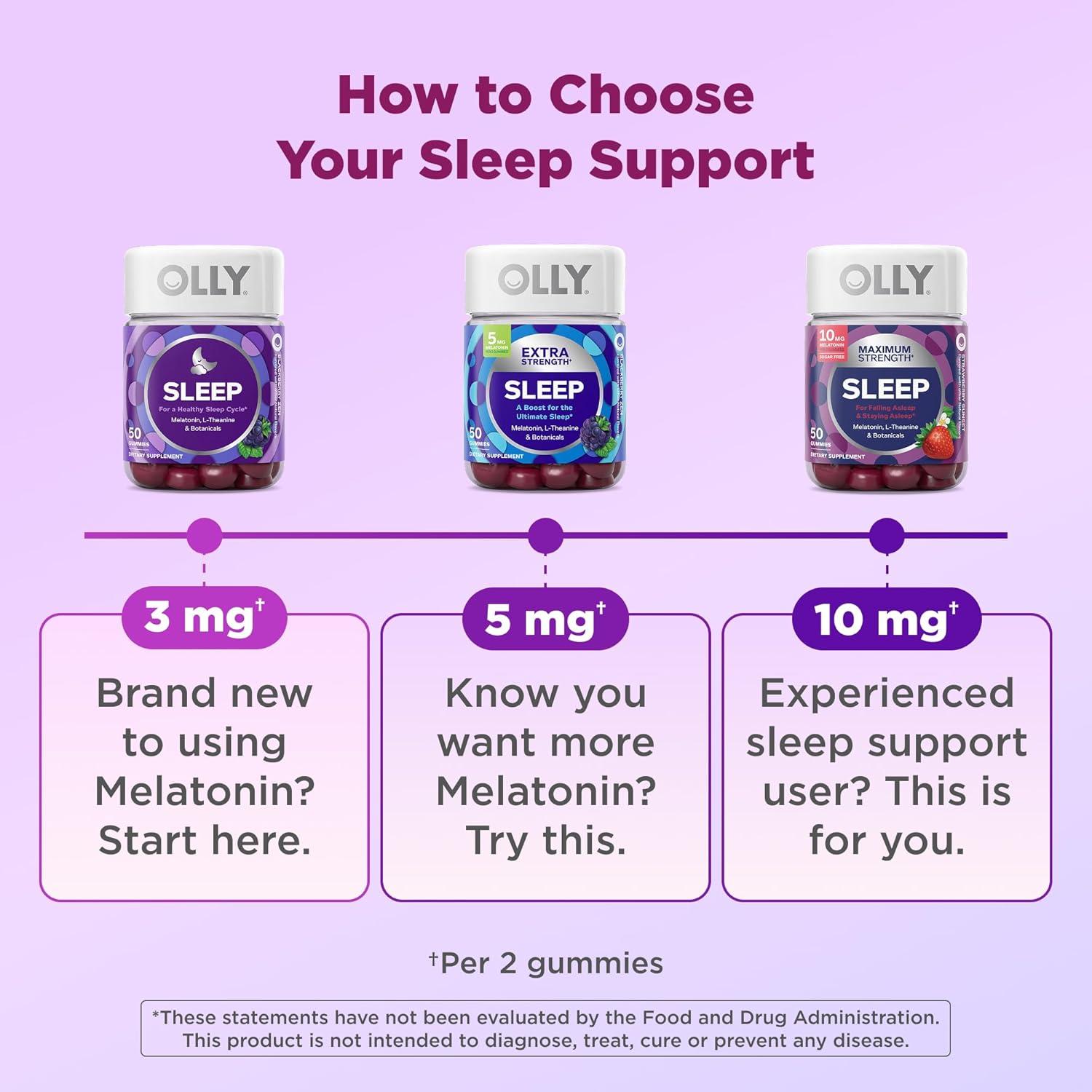 imageOLLY Restful Sleep Gummy Supplement with Melatonin amp LTheanine Chamomile Blackberry Zen 50 Gummies 25 Day Supply Supports a Healthy Sleep Cycle Packaging May Vary50 Count Pack of 1