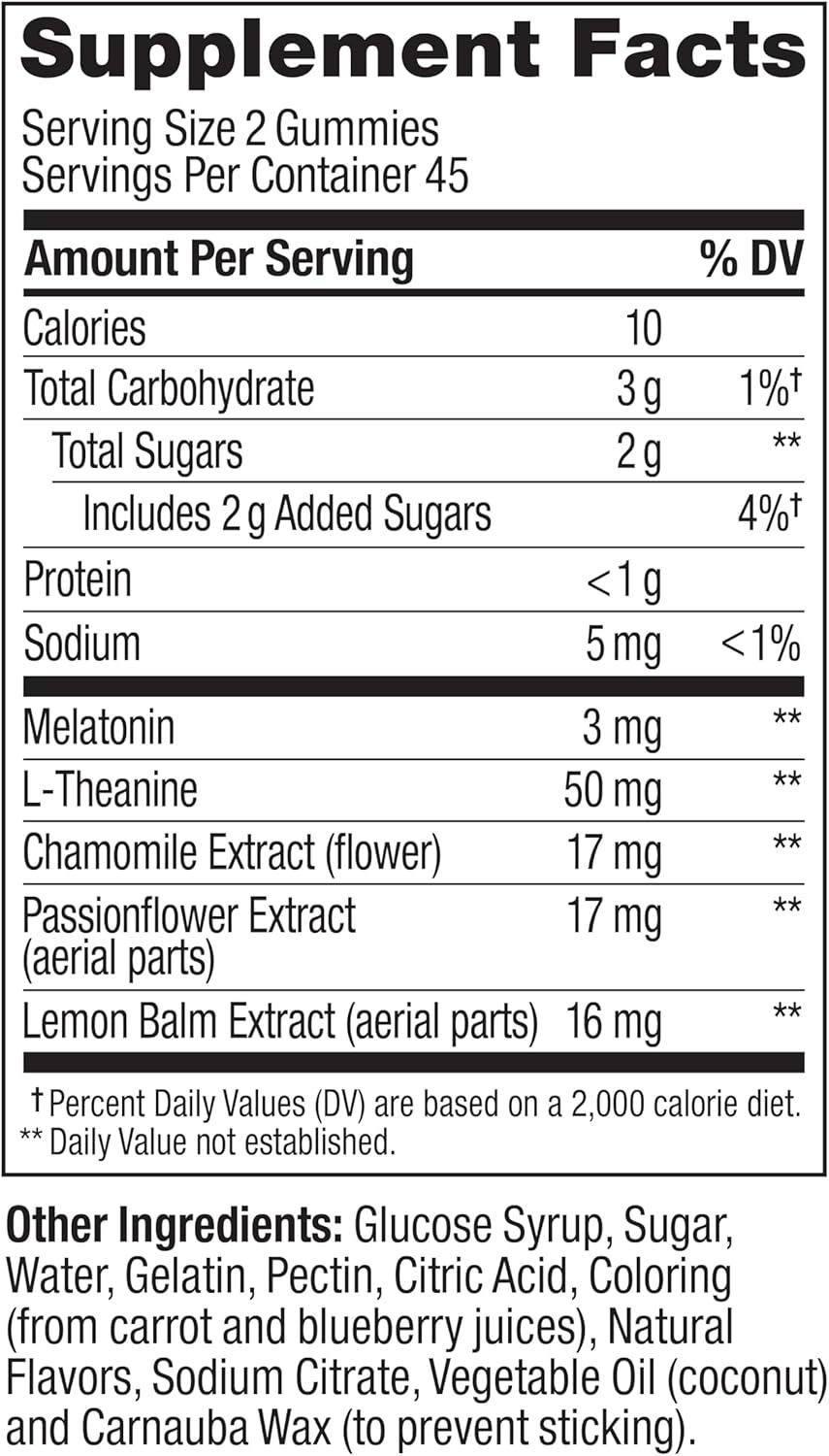 imageOLLY Restful Sleep Gummy Supplement with Melatonin amp LTheanine Chamomile Blackberry Zen 50 Gummies 25 Day Supply Supports a Healthy Sleep Cycle Packaging May Vary90 Count Pack of 1