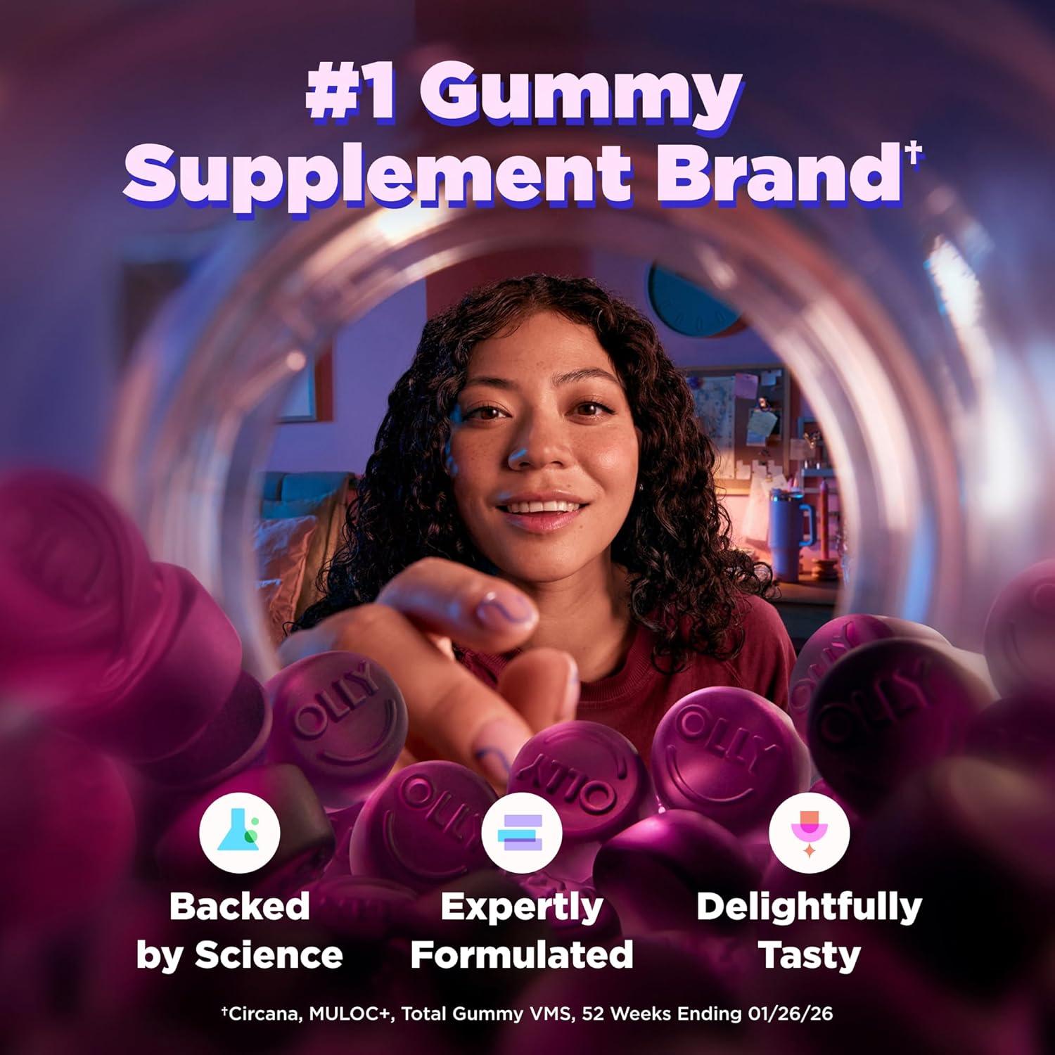 imageOLLY Restful Sleep Gummy Supplement with Melatonin amp LTheanine Chamomile Blackberry Zen 50 Gummies 25 Day Supply Supports a Healthy Sleep Cycle Packaging May Vary90 Count Pack of 1