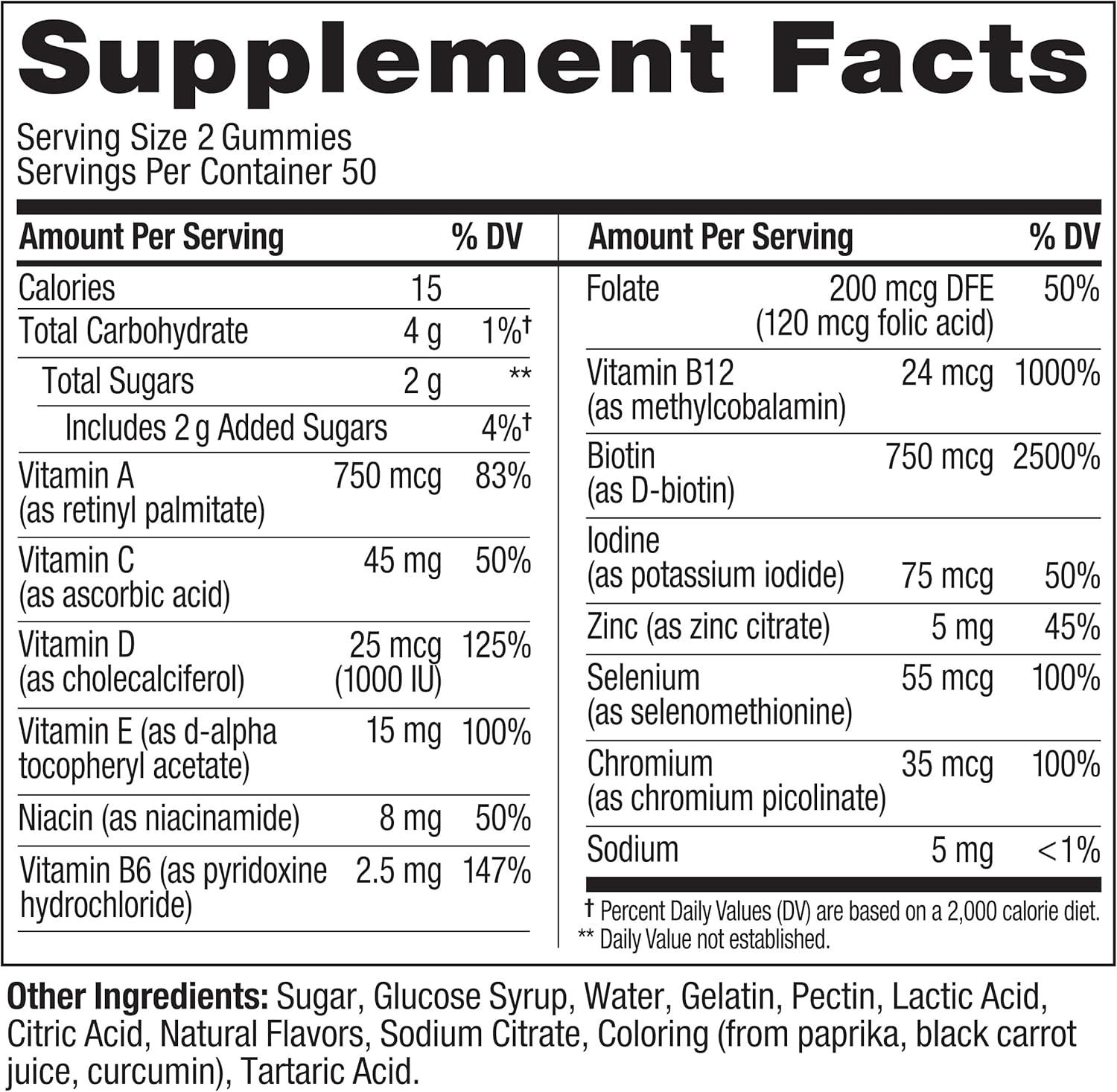imageOLLY Teen Girl Multi Gummy Healthy Skin and Immune Support Essential Vitamins Biotin Zinc Chewable Multivitamin Strawberry Melon Flavored 50 Day Supply 100 Count100 Count Pack of 1