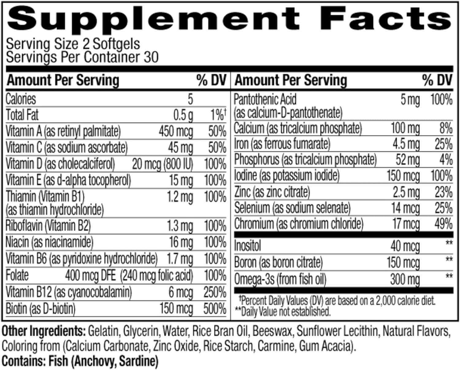 imageOLLY Ultra Strength Womens Multi Softgels Overall Health and Immune Support Omega3s Iron Vitamins A D C E B12 Daily Multivitamin 30 Day Supply 60 Count60 Count Pack of 2