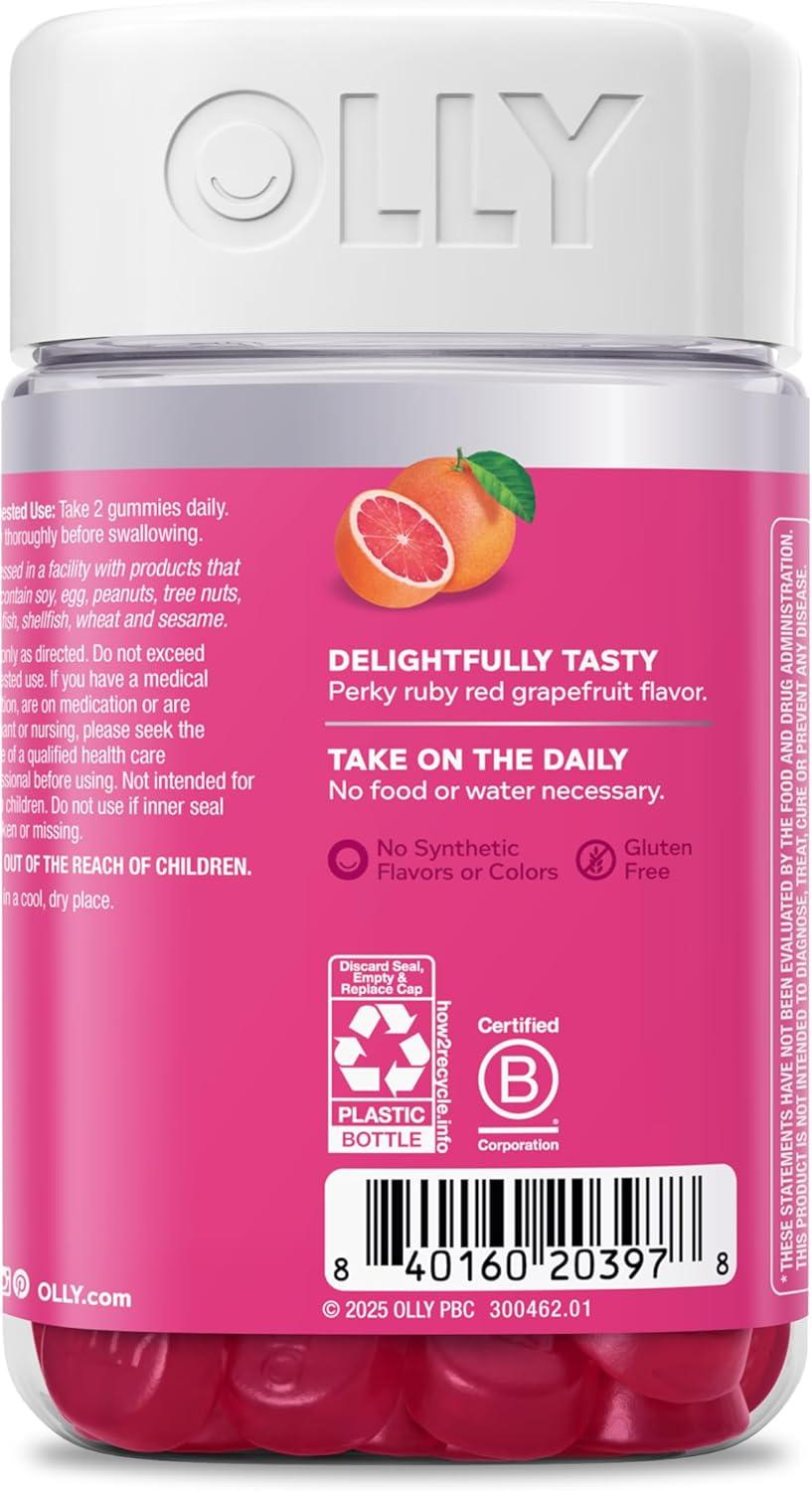 imageOlly Gummy Undeniable Beauty Grapefruit Glam 60 Count120 Count Pack of 1