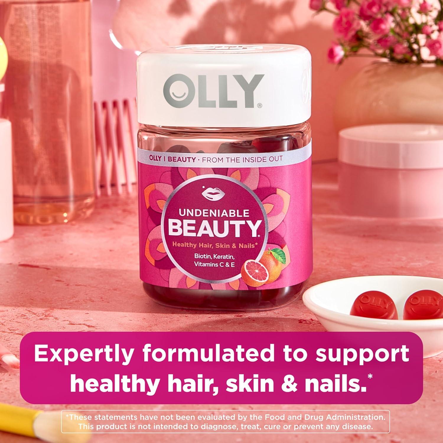 imageOlly Gummy Undeniable Beauty Grapefruit Glam 60 Count60 Count Pack of 1