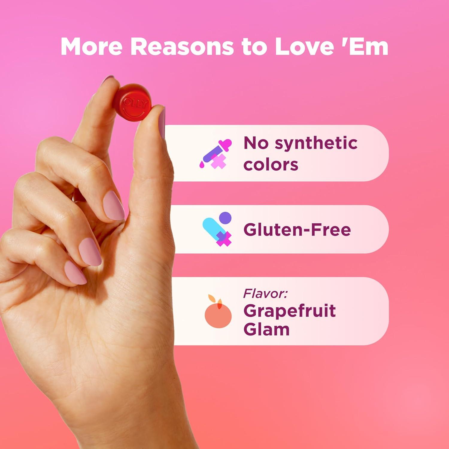 imageOlly Gummy Undeniable Beauty Grapefruit Glam 60 Count60 Count Pack of 1