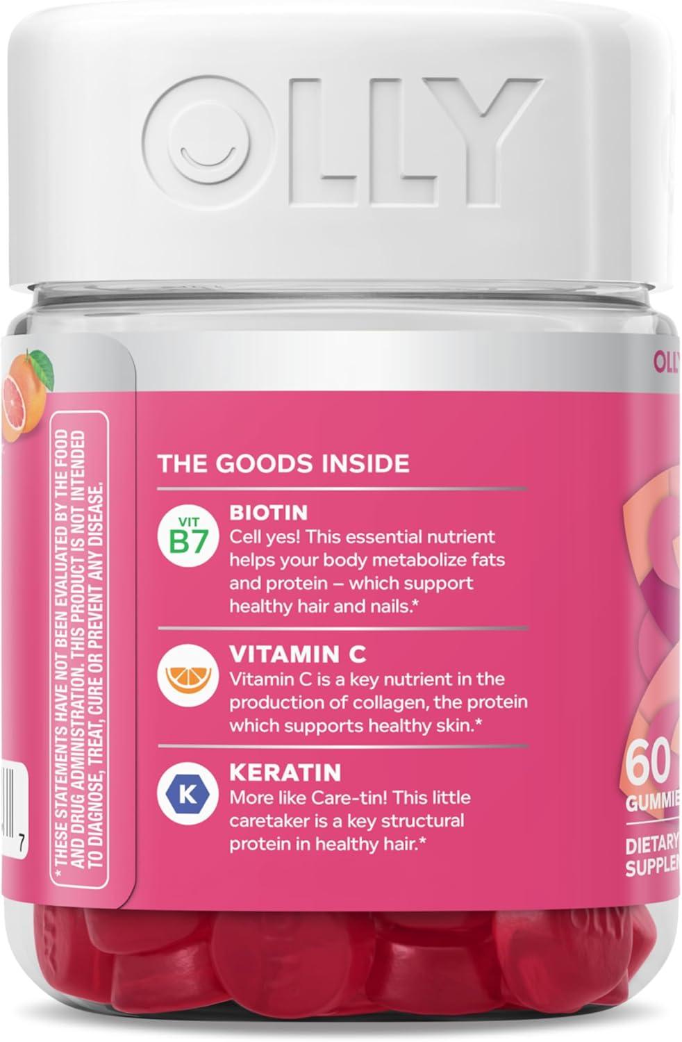 imageOlly Gummy Undeniable Beauty Grapefruit Glam 60 Count60 Count Pack of 1