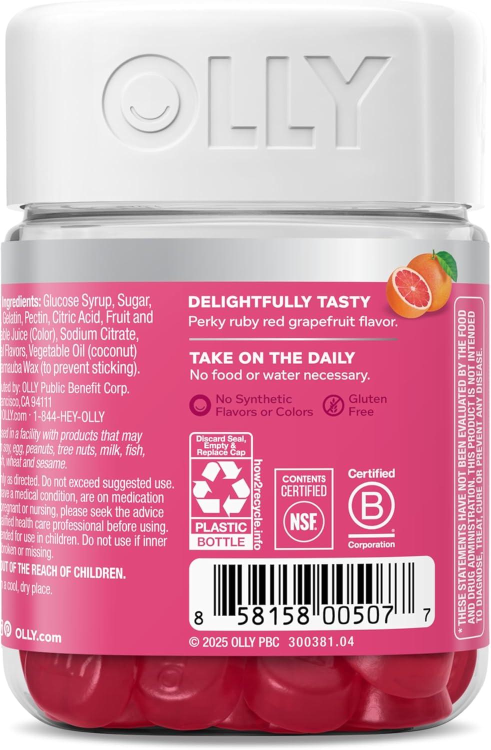 imageOlly Gummy Undeniable Beauty Grapefruit Glam 60 Count60 Count Pack of 1