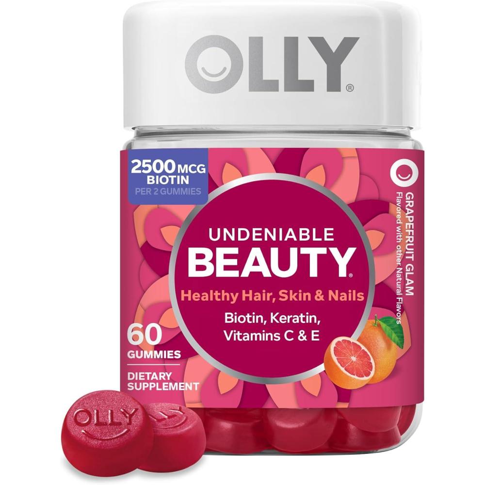 imageOlly Gummy Undeniable Beauty Grapefruit Glam 60 Count60 Count Pack of 1