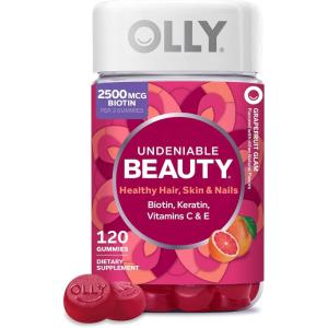 Olly, Gummy Undeniable Beauty Grapefruit Glam, 60 Count(120 Count (Pack of 1))