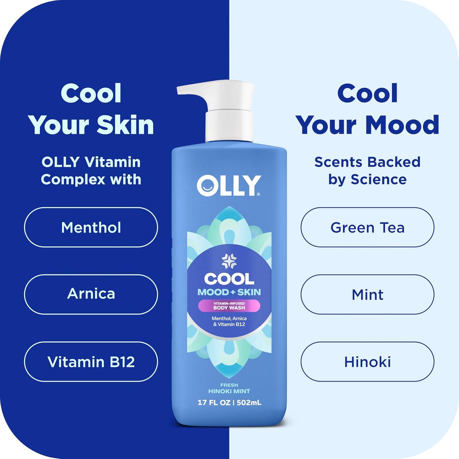 imageOLLY Body Wash Cool Mood Skin Infused with arnica amp vitamin B12 Hydrates amp cools Skin 17 Fl Oz