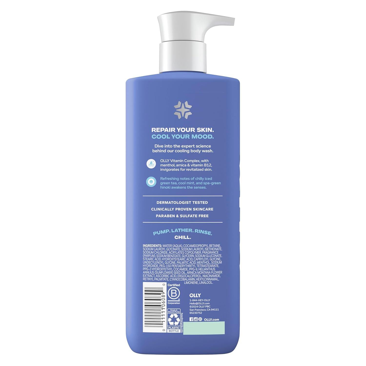 imageOLLY Body Wash Cool Mood Skin Infused with arnica amp vitamin B12 Hydrates amp cools Skin 17 Fl Oz