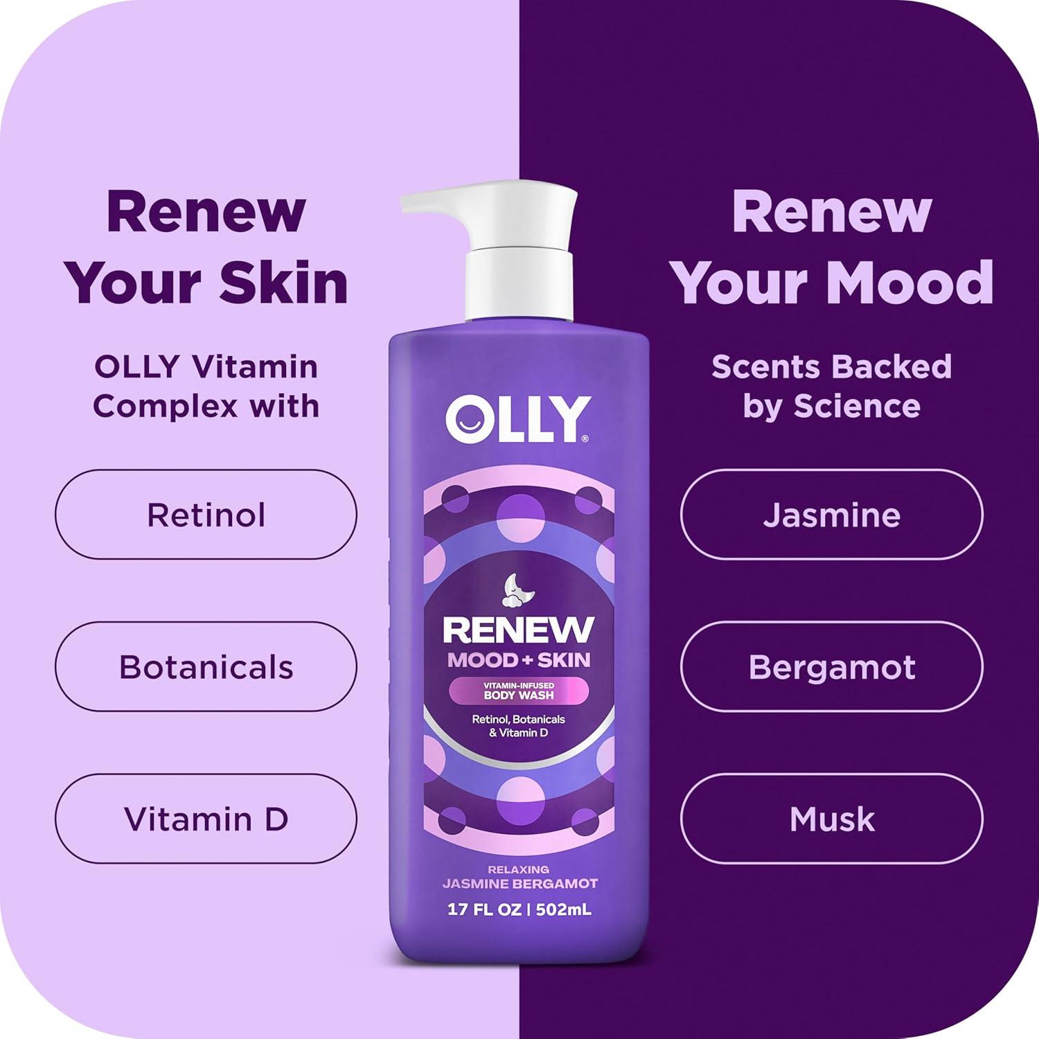 imageOLLY Body Wash Mixed Pack 4 Count to Restore Skin barrier amp Hydrate skin 3 oz