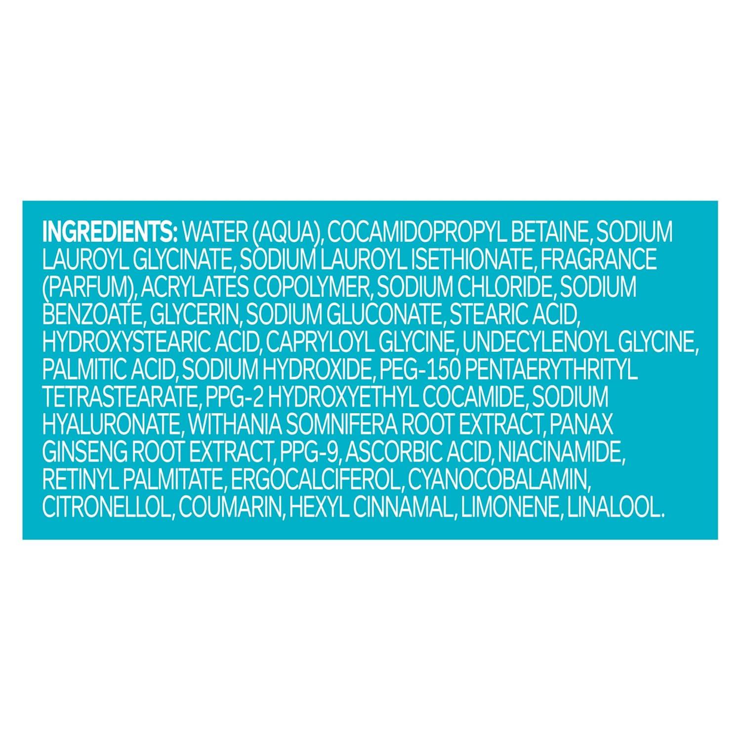 imageOLLY Calm Body Wash with Hyaluronic Acid Adaptogens amp Vitamin B3 Nourishing Cleanser for Skin Barrier Repair Deep Hydration Eucalyptus Amber Scent 17oz