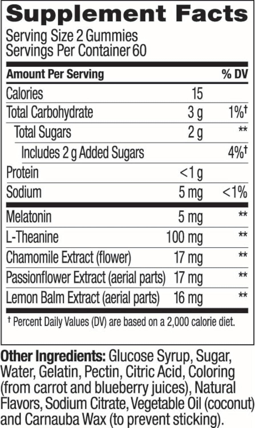 imageOLLY Extra Strength Sleep Gummy Occasional Sleep Support Supplement 5 mg Melatonin LTheanine Blackberry Zen Flavor 30 Day Supply 60 Count Packaging May Vary120 Count Pack of 1