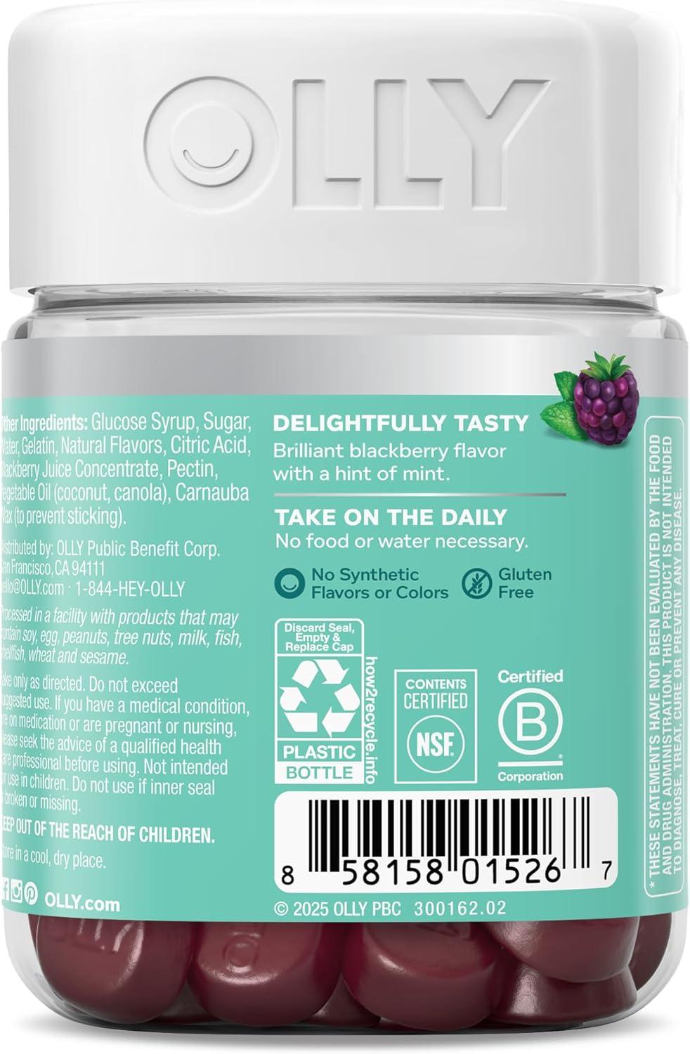imageOLLY Flawless Complexion Gummy Clear and Healthy Skin Support Vitamins E A Zinc Chewable Supplement Berry 50 Count Pack of 150 Count Pack of 1