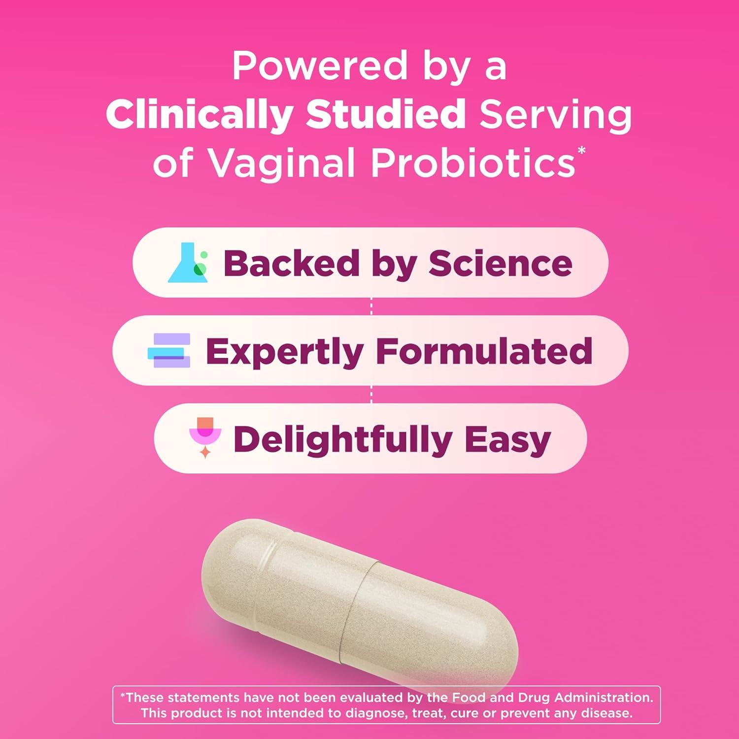 imageOLLY Happy HooHa Capsules Probiotics for Women or People wth Vaginas Vaginal Health and pH Balance 10 Billion CFU Gluten Free 25 Count25 Count Pack of 1