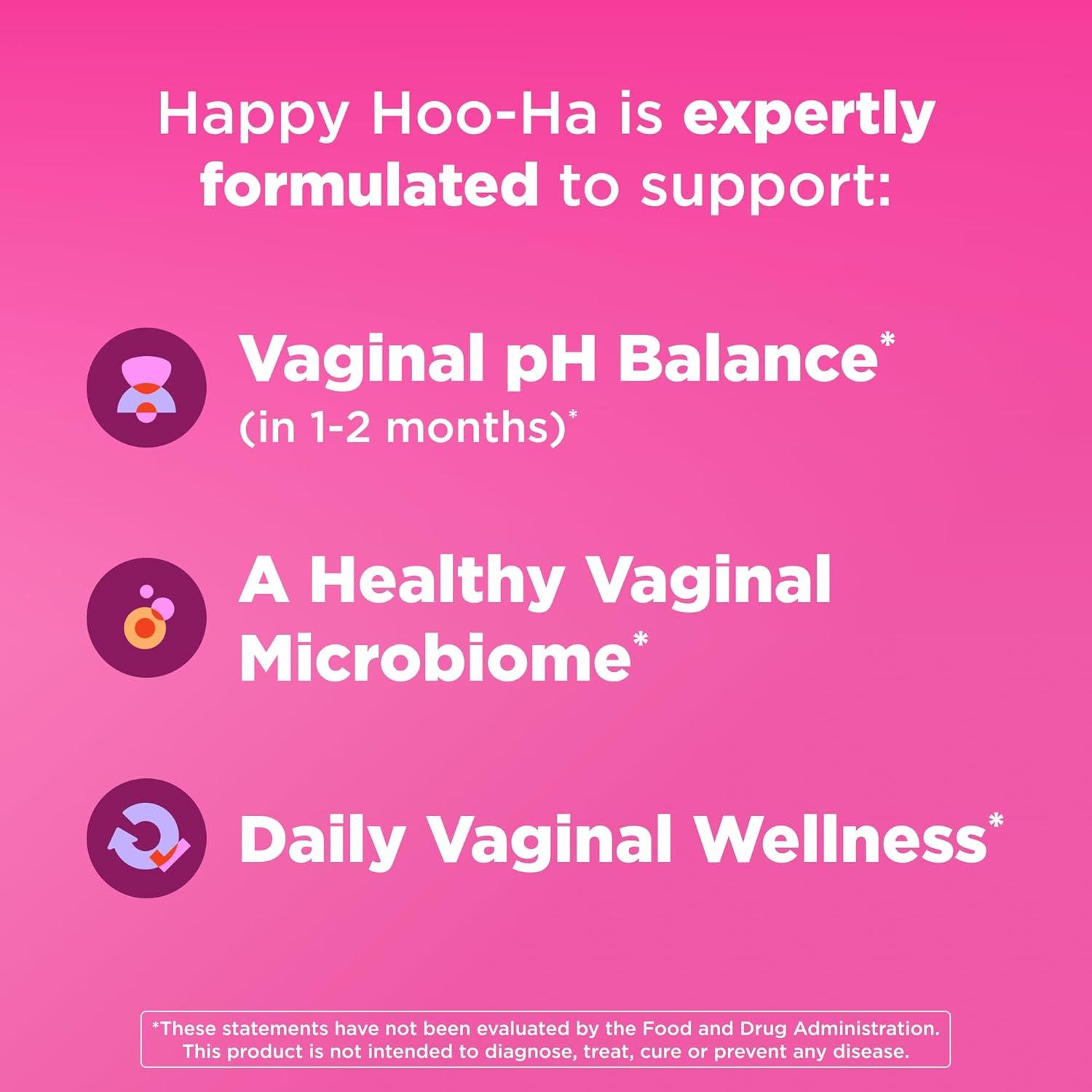 imageOLLY Happy HooHa Capsules Probiotics for Women or People wth Vaginas Vaginal Health and pH Balance 10 Billion CFU Gluten Free 25 Count25 Count Pack of 1