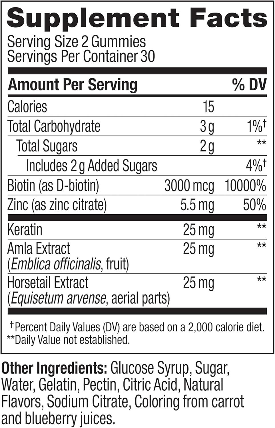 imageOLLY Heavenly Hair Gummy Supports Healthy Hair Keratin Biotin AMLA Chewable Supplement 30 Day Supply 60 Count60 Count Pack of 1
