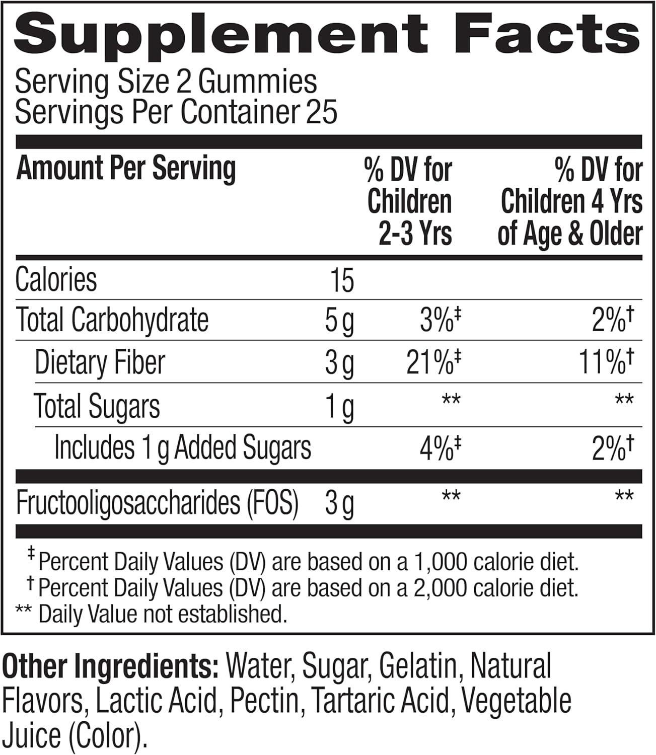 imageOLLY Kids Friendly Fiber Gummy Digestion Support 3g Prebiotic Fiber FOS Kids Chewable Supplement Berry Brilliant Flavored 25 Day Supply 50 Count