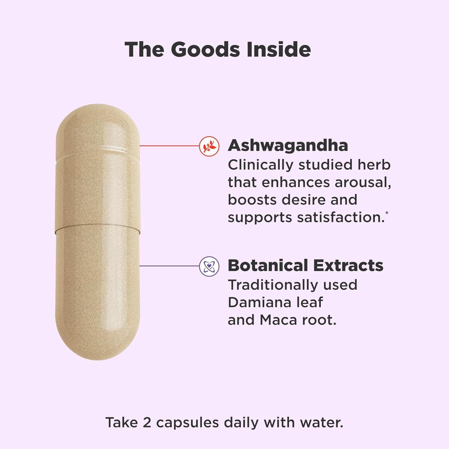 imageOLLY Lovin Libido Capsules Boost Desire With Ashwagandha Maca amp Damiana Vegetarian Supplement for Women 20 Day Supply 40 Count40 Count Pack of 2