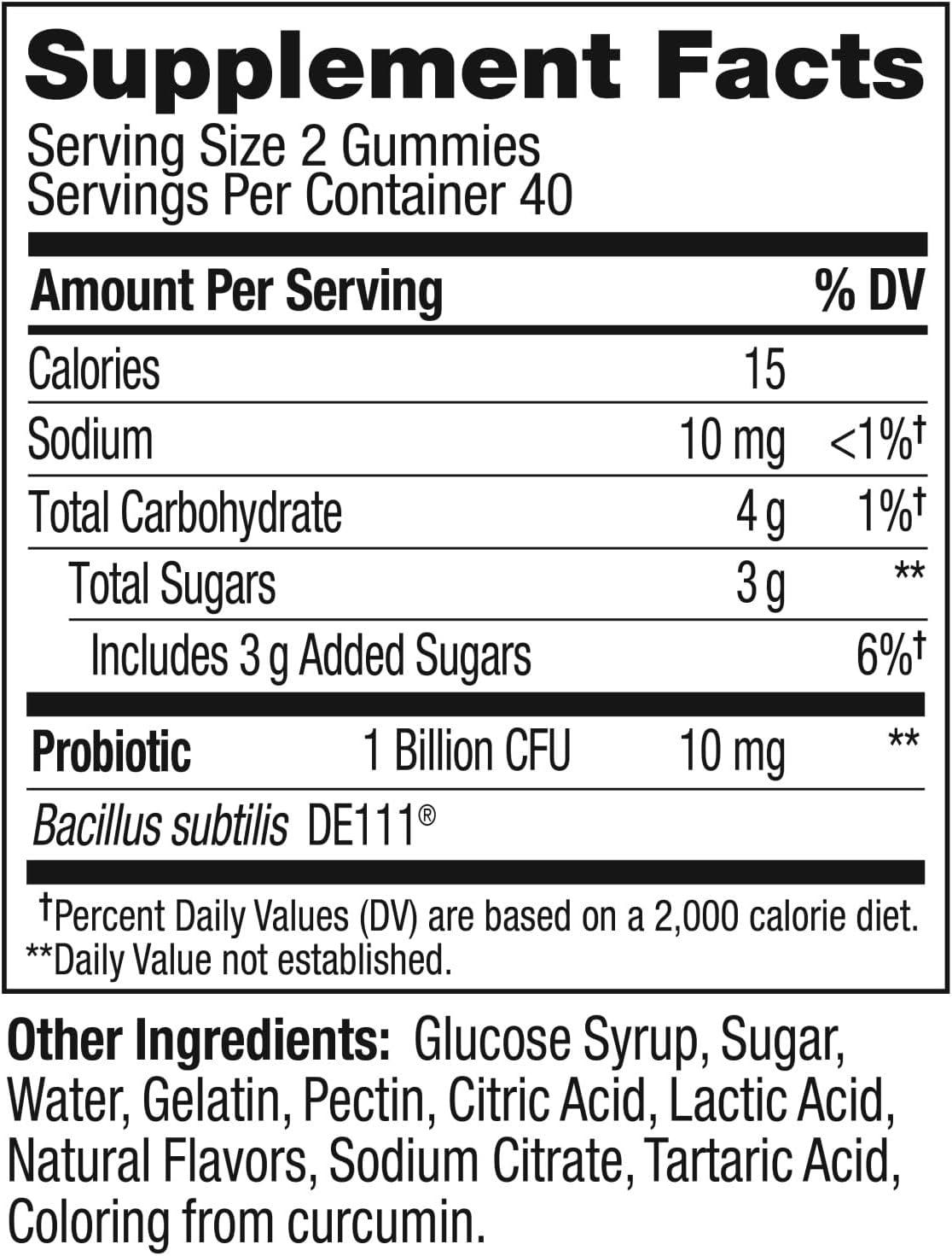 imageOLLY Probiotic Gummy Immune and Digestive Support 1 Billion CFUs Chewable Probiotic Supplement Mango 25 Day Supply 50 Count80 Count Pack of 1