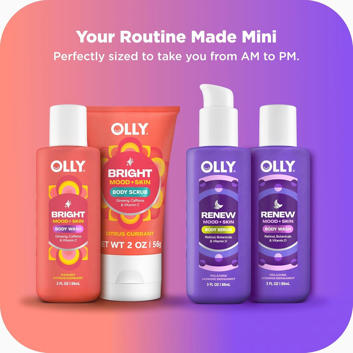 imageOLLY Rest amp Rise Body Care Set Day amp Night Regimen 2 Body Washes Body Serum Lotion Scrub With Vitamin D Retinol Botanicals amp Vitamin C Nourishing Hydrating 4 count