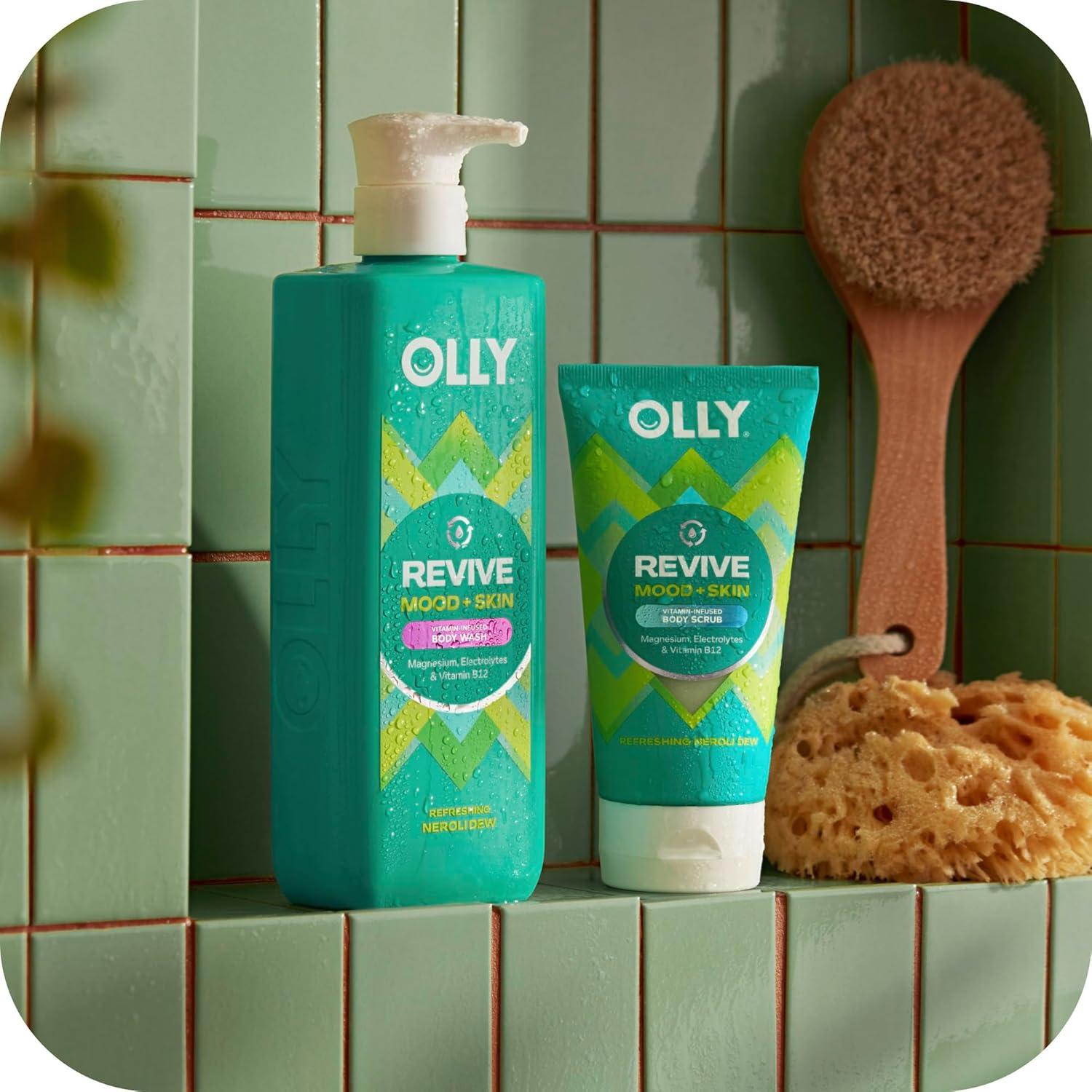 imageOLLY Revive Body Scrub with Magnesium Electrolytes amp Vitamin B12 Nourishing Cleanser for Skin Exfoliation Barrier Repair Refreshing Nerolidew Scent 6 oz
