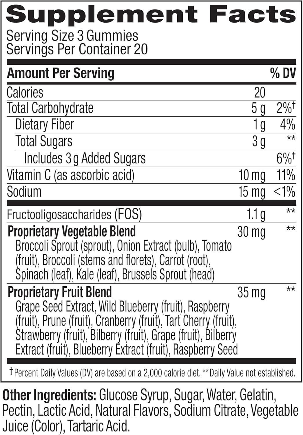 imageOLLY Supergood Superfoods Gummies Supports Immune System amp Digestive Health 15 Superfoods Prebiotics Vitamin C Tropical Bliss Flavor 20 Day Supply 60 Count