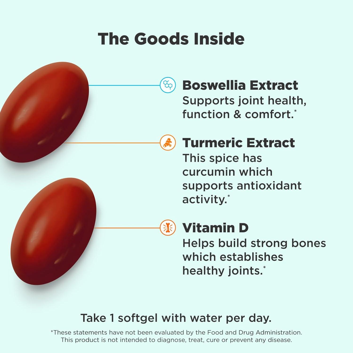 imageOLLY Ultra Joint Softgels Boswellic Extract Turmeric Vitamin D Boron 30 Day Supply 30ct