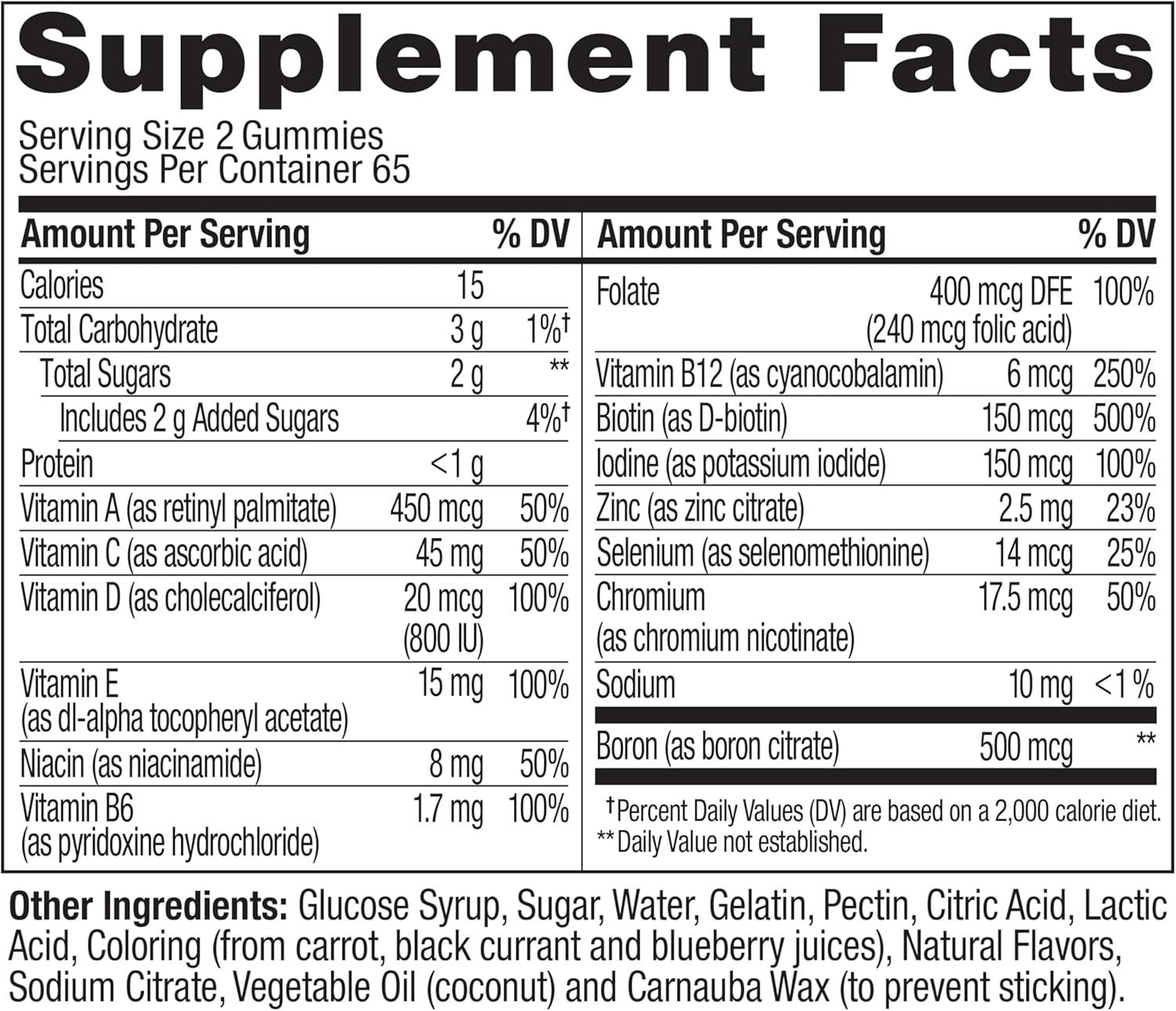 imageOLLY Womens Multivitamin Gummy Womens Overall Wellness Vitamins A C D E Biotin Folic Acid Adult Chewable Supplement Berry Flavored 45 Day Supply 90 CountBerry