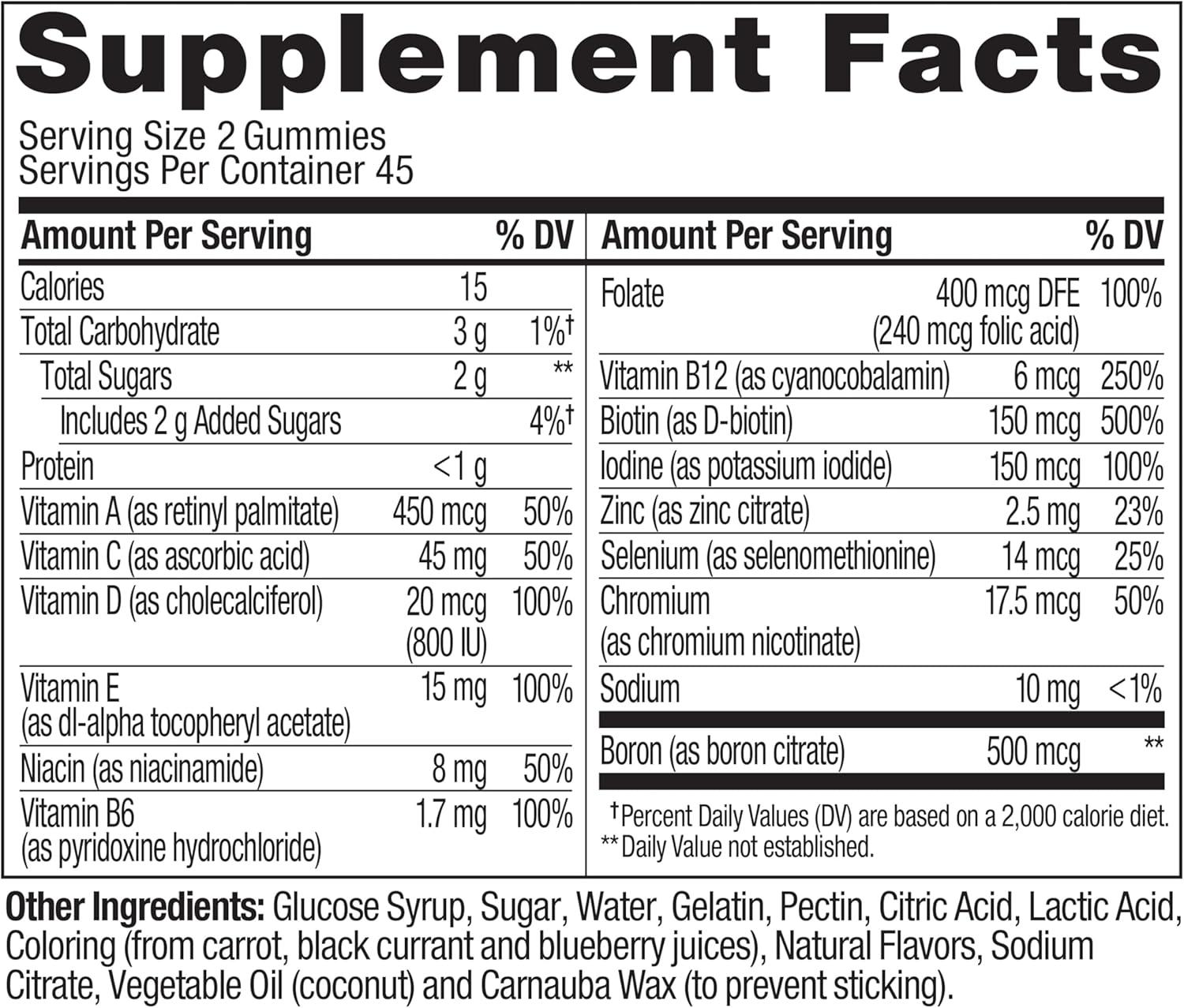 imageOLLY Womens Multivitamin Gummy Womens Overall Wellness Vitamins A C D E Biotin Folic Acid Adult Chewable Supplement Berry Flavored 45 Day Supply 90 CountBerry