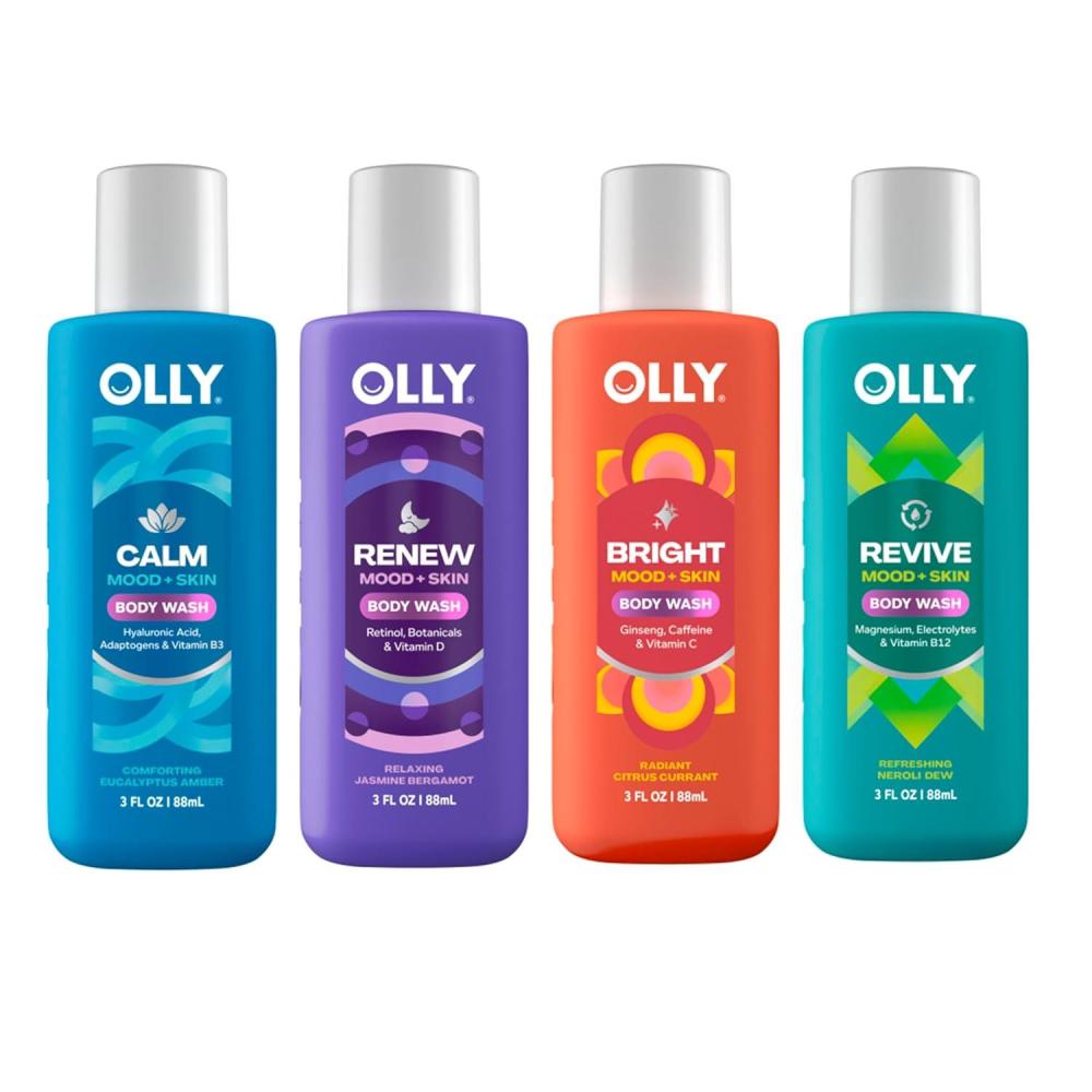 imageOLLY Body Wash Mixed Pack 4 Count to Restore Skin barrier amp Hydrate skin 3 oz