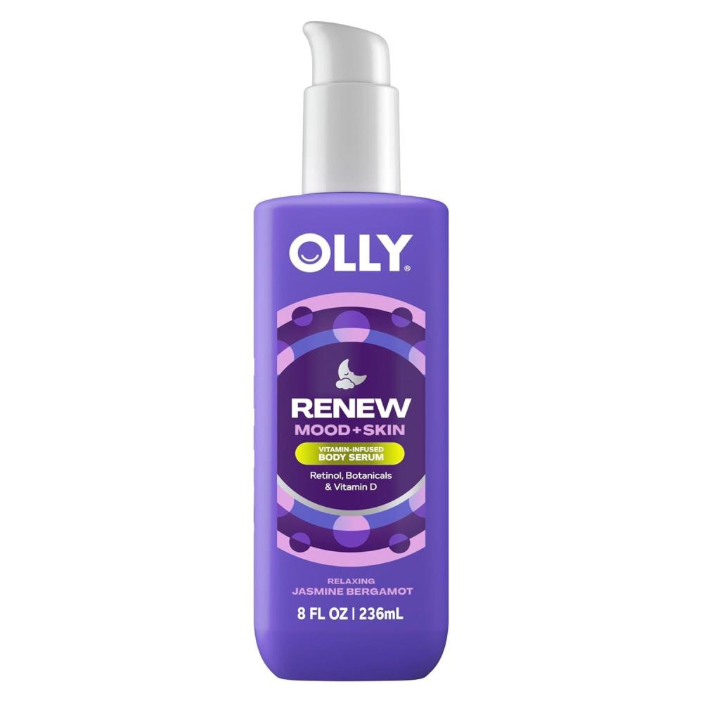 imageOLLY Renew Body LotionSerum with Vitamin D Retinol amp Botanicals Nourishing Cleanser for Skin Barrier Repair Deep Hydration Jasmine Bergamot Scent 8oz