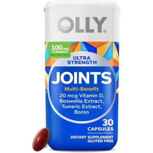 OLLY Ultra Joint Softgels, Boswellic Extract, Turmeric, Vitamin D, Boron, 30 Day Supply – 30ct